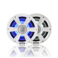 6.5" 230 WATT, SG-FL65SPW Coaxial Sports White Marine Speaker with LED's - 010-01428-00 - Fusion